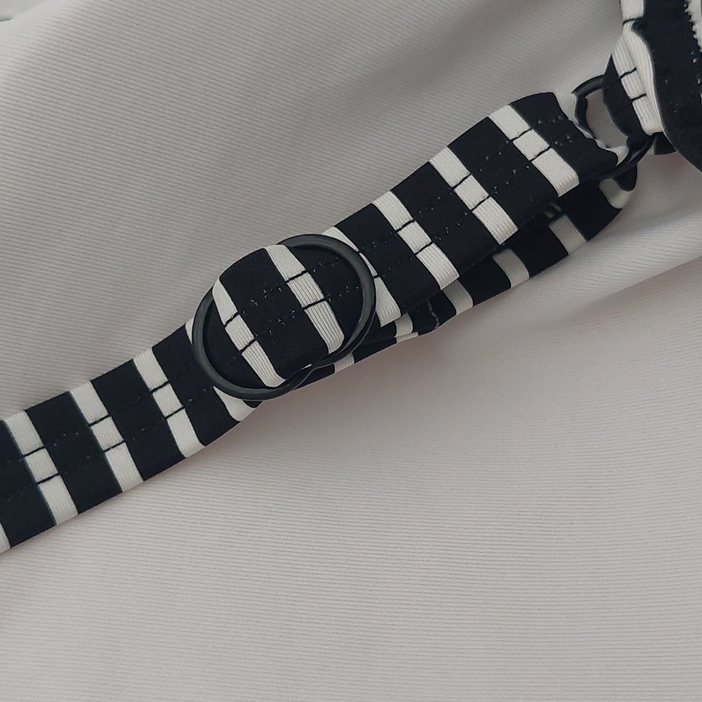 CITY CHIC Plus Size Black and White Striped Women's Swimsuit NWOT - Picture 9 of 10
